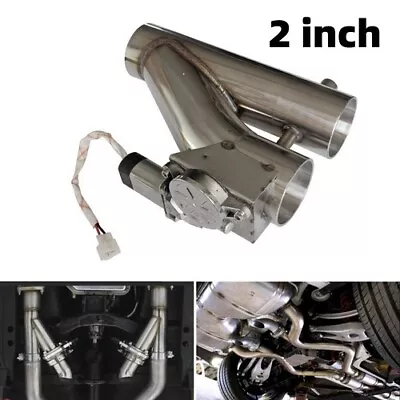 2inch Car Electric Exhaust Downpipe Remote Kit Cutout E-Cut Out Dual-Valve Kit • $158