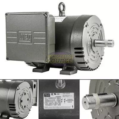 7.5 HP Replacement Motor 1 Phase 3450 RPM 184T For Ingersoll Rand Compressor • $649