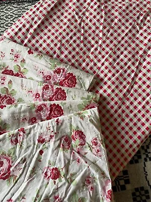 Cath Kidston For Ikea Rosali 100% Cotton Double Duvet Cover + 4 Pillowcases • £28