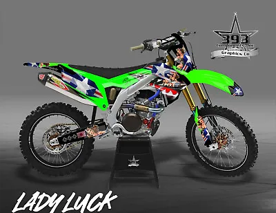 KX450F / KX250F Pinup Fox Graphics Kit 2019 - 2024 Team Racing Decal Kawasaki • $216.19