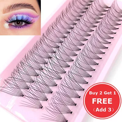 Lots 60 Individual Flare False Eyelashes Eye Lashes Cluster Party Makeup Kit ⟡ • $2.29