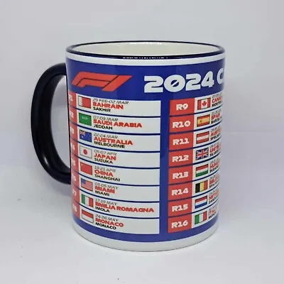 F1 2024 Race Calendar Mug Cup Formula One Personalised Gift Christmas Present Cu • £9.99