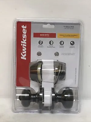 $25 • Buy Kwikset 690 Cove Entry Knob And Single Cylinder Deadbolt In Venetian Bronze