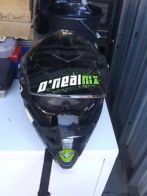 O'Neil Motocross Helmet Monster Energy Ricky Dietrich Replica With Bilt Goggles • $50