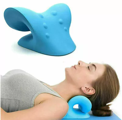 Neck Traction Pillow Original Cloud Shape Neck Stretcher Cervical Pain Relaxer • £6.64