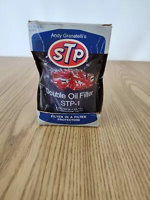 Vintage STP Oil Filter S-01 Race Car Graphic Oil Filter Motor Can Ford Datsun • $15