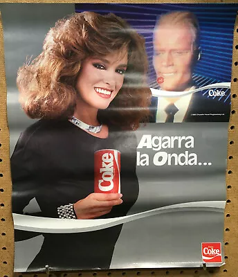 ORIGINAL RETRO '87 COCA~COLA MAX HEADROOM Agarra La Onda..Catch The Wave POSTER  • $14