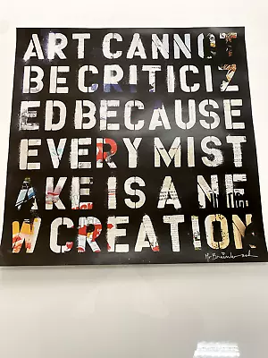 Art Can Not Be Criticized 2012 By Mr Brainwash Poster Street Art Litho • $150