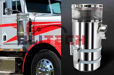 Peterbilt 379 389 Stainless Air Cleaner Vortox Style With Brackets 15  X 7 Inlet • $559