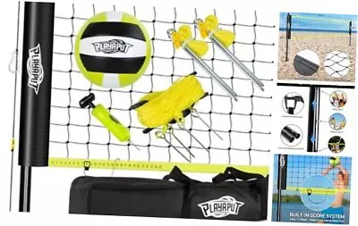 Portable Volleyball Net System - Outdoor Volleyball Net With Poles PU  • $125.08