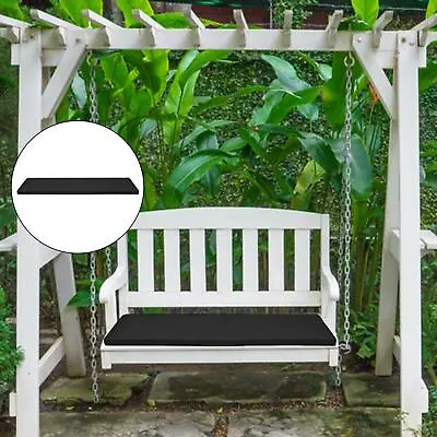 Garden Bench Patio Pad Seat Pads Cushion Swing Loveseat 3 Seater Black • £25.96