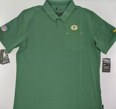 Nike DriFit GreenBay Packers NFL OnField ShortSleeve Polo AO3880-323 Men's Small • $11.73