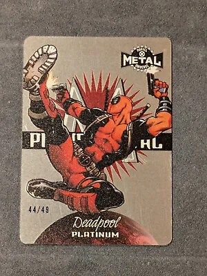 Upper Deck Marvel X-Men Metal Universe DEADPOOL Planet Metal Platinum 44/49 • $174.86