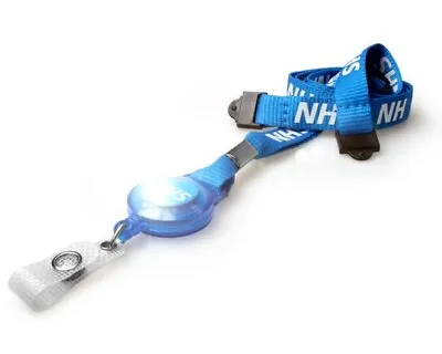 £3.85 • Buy NHS Lanyard With Integrated Badge Reel With A Clear Double Sided ID Card Holder