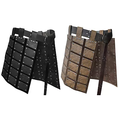 Adults Waist Armors Carnival Cosplay Viking Skirt ArmorMedieval Props Rivets • $9.48