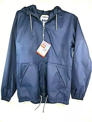 Helly Hansen Tech Waterproof Rain Jacket Hooded Mens Navy 597 JPN Large New • $119.77