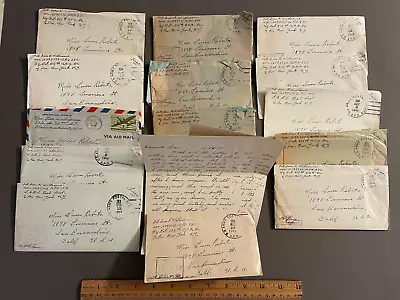 16 Wwii Era Military Soldier Letters To Miss. Gwen Roberts Nov-dec 1944 Lot 14 • $24.97