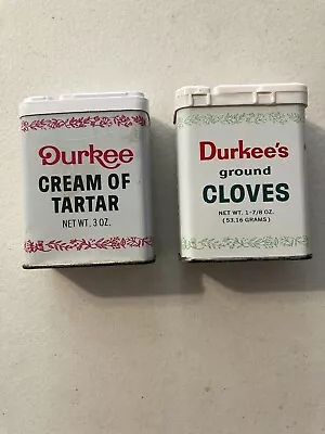 Vintage Durkee's Spice Containers. Cloves And Cream Of Tartar • $7.25