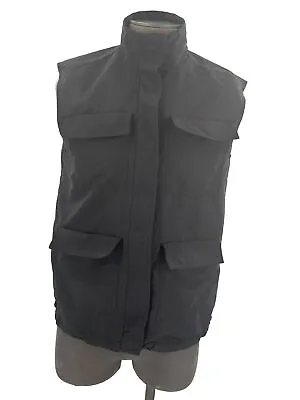 H&M Divided Men's Vest Safari Zipper Front Gray Lined Pockets Polyester XS • $15.29