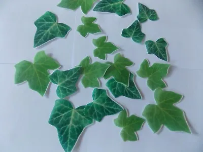 18 PRECUT Edible Paper Ivy Leaves Cake/cupcake Toppers • £2.85