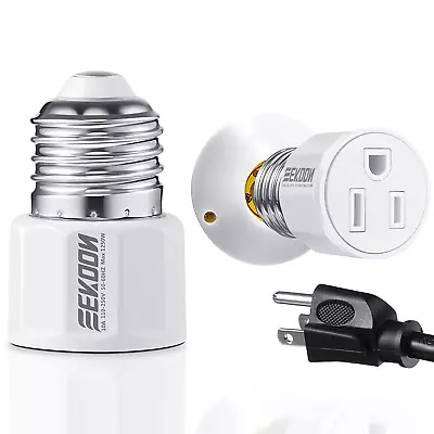 E26/ E27 3 Prong Light Bulb Socket Adapter Polarized Light Socket Outlet Light • $10.68