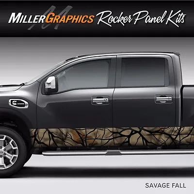 Camo  Savage Fall  Rocker Panel Graphic Decal Wrap Kit Truck SUV - 4 Sizes • $74.95