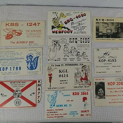 Vintage QSL Radio Cards Lot Amateur Radio QSL Cards Lot Florida QSL Radio Cards • $19.99