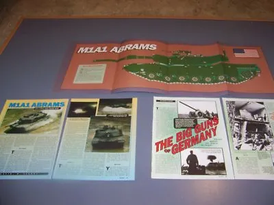 History..m1a1 Battle Tank & 8.8cm Flak 18  88 ...fold Out Poster..rare! (668q) • $12.99