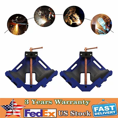 2Pcs 90° 4  Jaw Welder Welding Molding Angle Corner Clamp Bench Vises Metal • $59.85