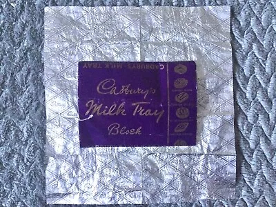 Cadburys Milk Tray Block Chocolate Wrapper And Foil 1950’s • £25