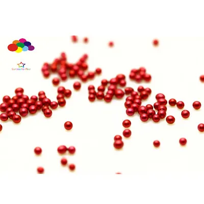 New 1000pcs Glass Jujube Red Micro Beads Small No Hole 1.5-2mm Nail Art Caviar • $0.99