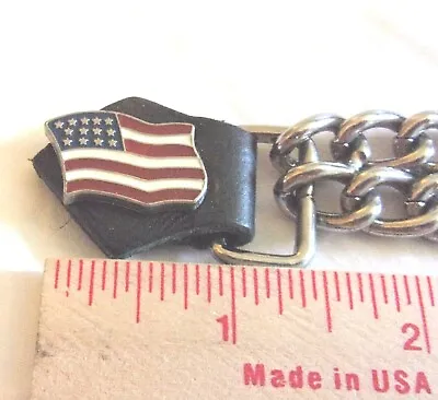 Flag Vest Chain Motorcycle Clothing Biker Accessory Extender Extension Made USA • $4.35