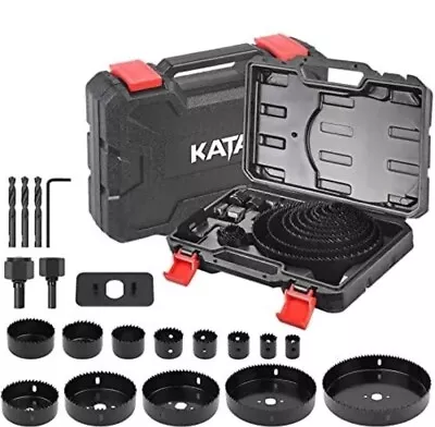 KATA Hole Saw Set 20PCS Hole Saw Kit With 3/4 -6 (19-152mm) 13PCS Saw... • $29.95