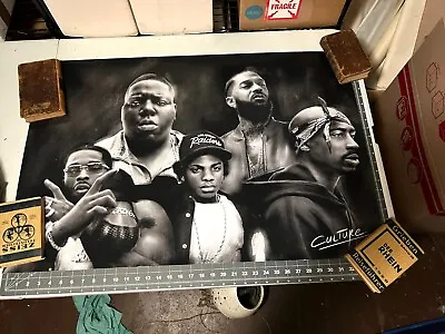 $49.99 • Buy Large Culture Poster Tupac, Biggie Small, Nipsey, Eazy E, Rap Hip Hop 35.5*23.5