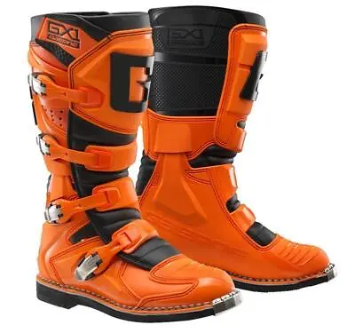 GAERNE ADULT GX1 MX BOOTS SOLID ORANGE Motocross Off-Road Quad ATV • £180