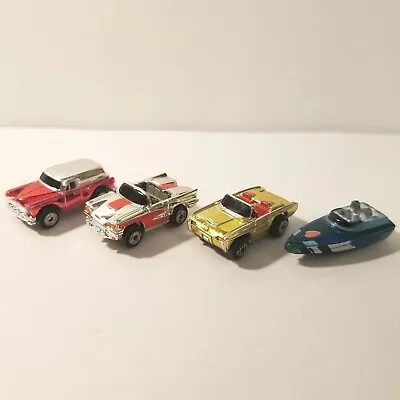 Micro Machines Chromers (Lot Of 4) Cars + Boat Vintage Galoob 1992 • $19.99