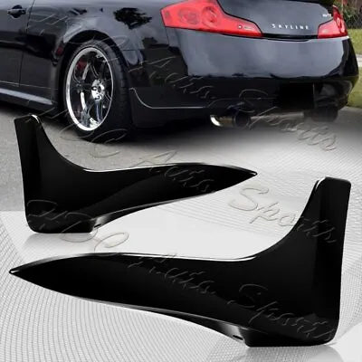 For 03-06 Infiniti G35 Coupe Painted BLK Rear Bumper Lip Mud Guards Polyurethane • $75.99