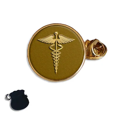 Doctor Caduceus Medical Symbol Enamel Lapel Pin Badge • $6.83