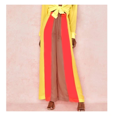 $69.99 • Buy NEW House Of CB Margot Pants Wide Leg Color Block Semi Sheer Size XS