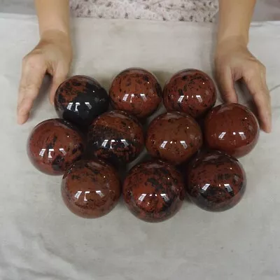 10.6LB 10 Natural Mahogany Obsidian Quartz Crystal Sphere Ball Polishe Healing • $150