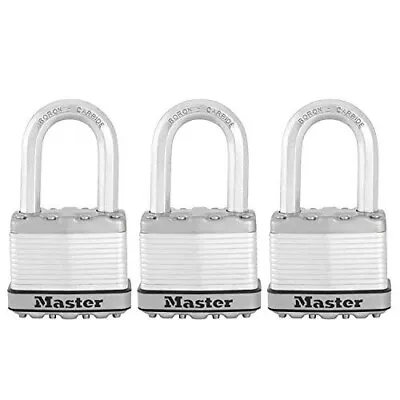 3 X Master Lock Excell Padlock All Same Key Laminated Very High Security 950mm • £19.99