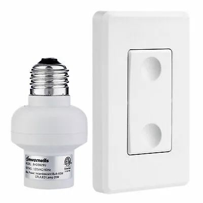 DEWENWILS Wireless Remote Control Light Socket Switch E26/E27 Bulb Holder Base • $17.20