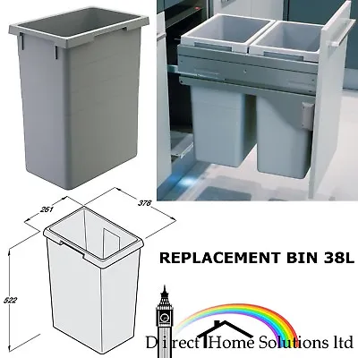 Hailo Euro Cargo System 38 Litre Replacement Bin ( Inner Waste Kitchen Bin ONLY) • £41.99