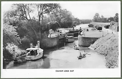 Culham Lock Cut Oxfordshire. Real Photo Postally Used At Pangbourne 1961. • £4