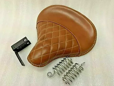 FITS Royal Enfield Bullet 500 C5 350c Rider Front Saddle Solo Seat Brown Leather • $120.79