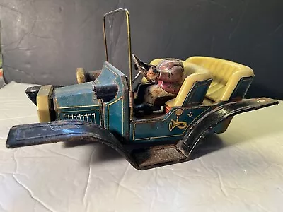 VINTAGE MYSTERY CAR - J 1901 TIN - TN Nomura -JAPAN - Parts • $8.88