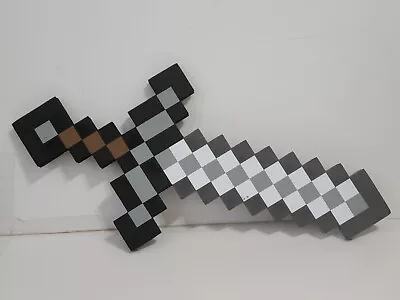 U~Minecraft Foam Blk/Gry Iron Sword 24  Think Geek Costume Weapon Prop Toy • $14.99