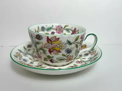 MINTON BONE CHINA HADDON HALL B-1451 Cup & Saucer • $19.99