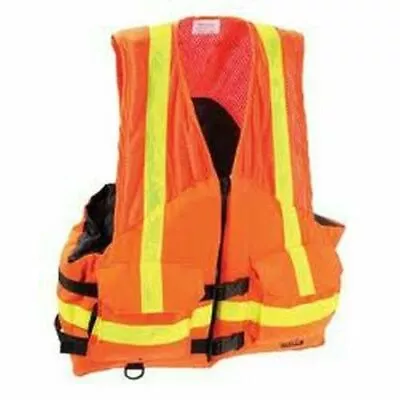 Stearns Work Zone I424 Life Vest Jacket USCG Type III ANSI Orange Medium • $74