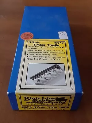 Blair Line Bridge Company N Scale Timber Trestle Vtg New In Unopened Box Usa • $25